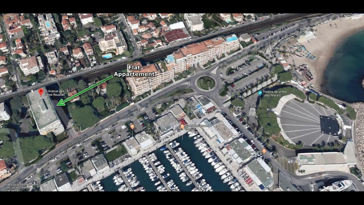 Grand Studio Neuf Face Port Et Plage, Parking Prive Golfe-Juan Bagian luar foto